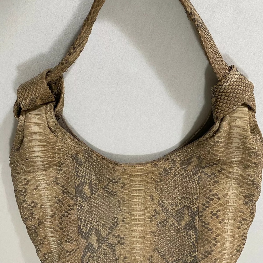 Byron 100% Python Snakeskin Hobo Bag - image 1
